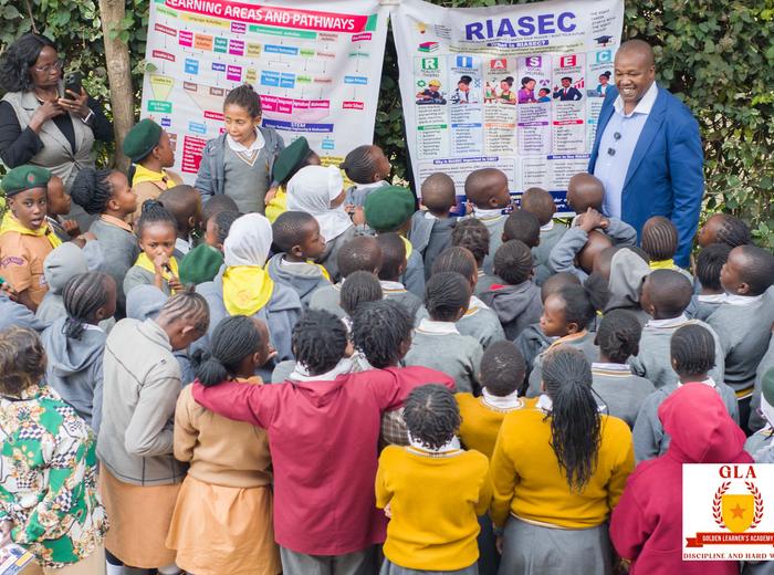 Learners on the Golden Learners Academy campus